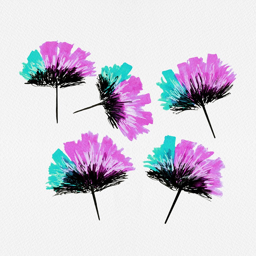 Feathery Flower Mint Lavender art print by Michele Channell for $57.95 CAD