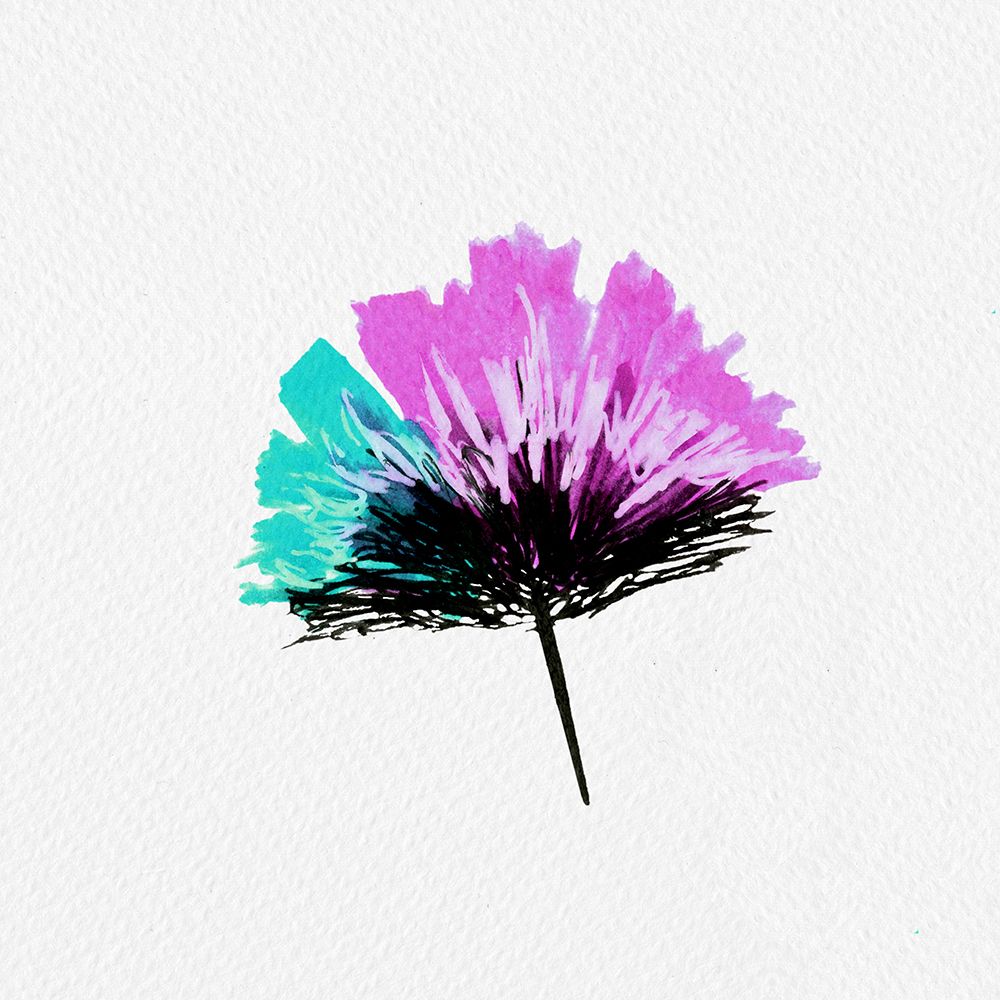 Single Feathery Flower Mint Lavender art print by Michele Channell for $57.95 CAD