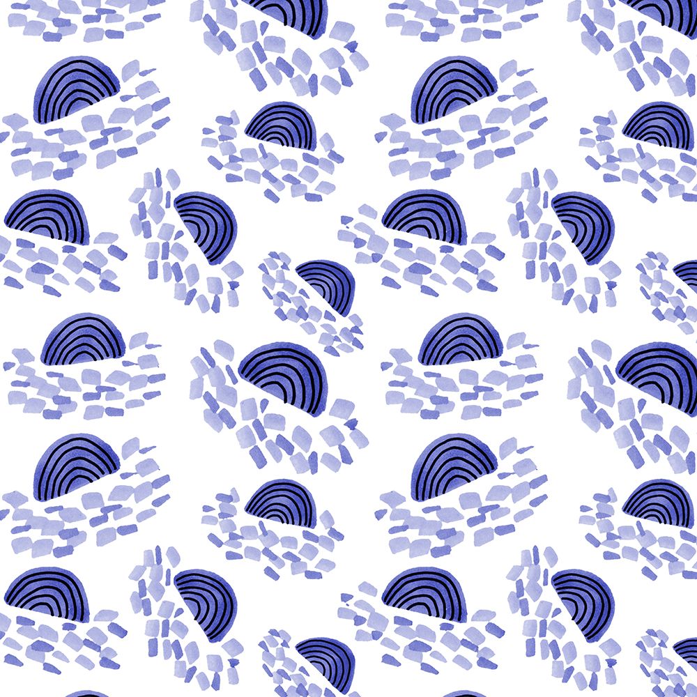 Confetti Rainbows Navy Blue art print by Michele Channell for $57.95 CAD