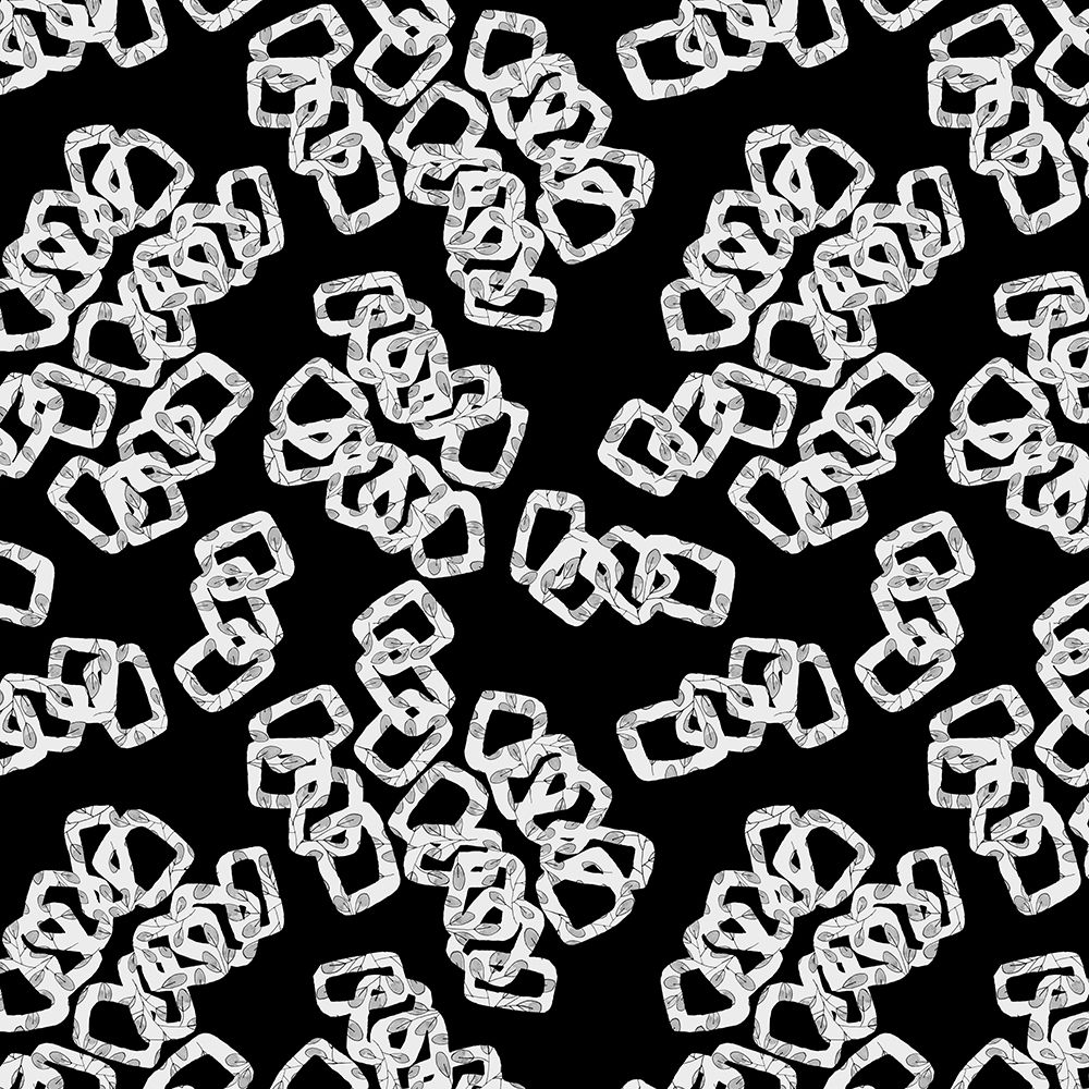 Floral Chains Gray On Black art print by Michele Channell for $57.95 CAD