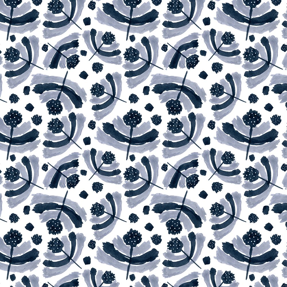 Happy Floral Black Gray art print by Michele Channell for $57.95 CAD
