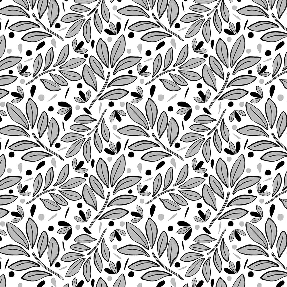 Lushy Leaves Black White art print by Michele Channell for $57.95 CAD