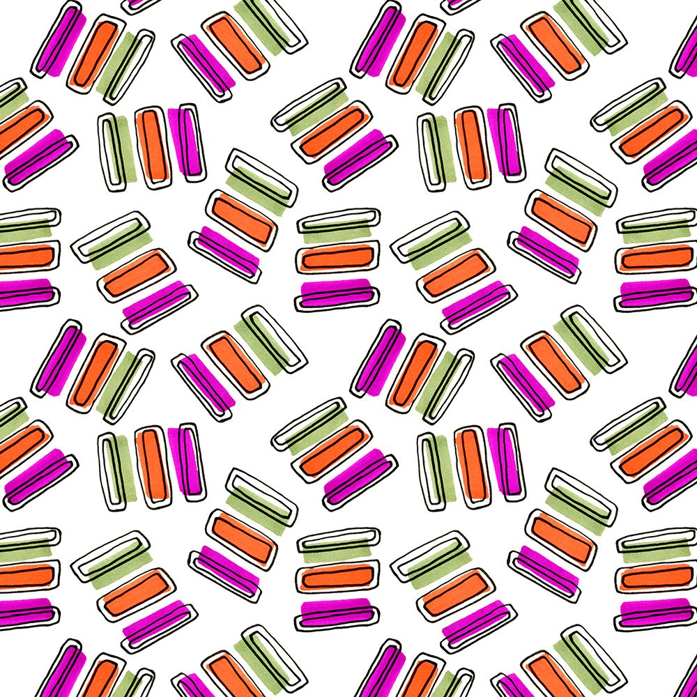 Orange Green Purple Rectangles art print by Michele Channell for $57.95 CAD