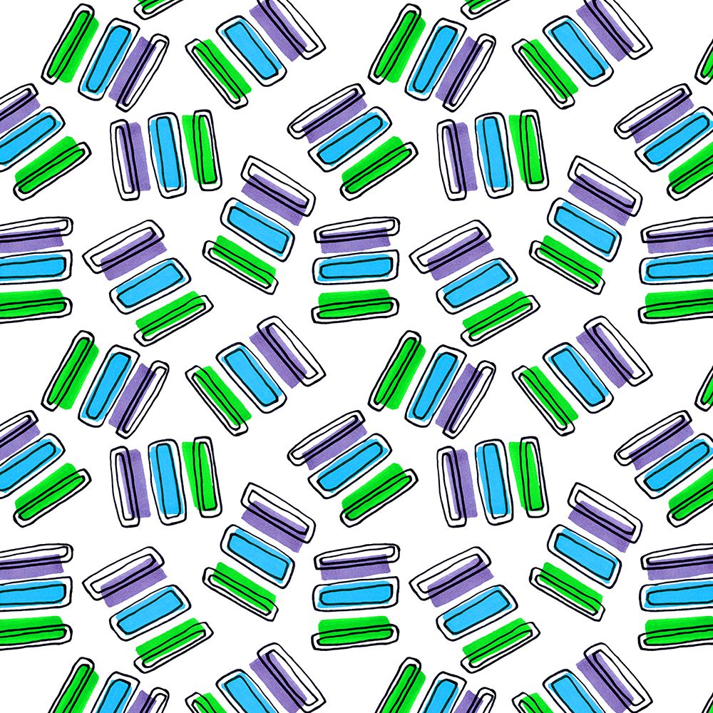 Purple Blue Green Rectangles art print by Michele Channell for $57.95 CAD