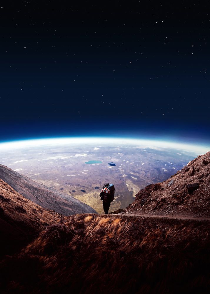 Mars Hiking art print by Al Barizi for $57.95 CAD