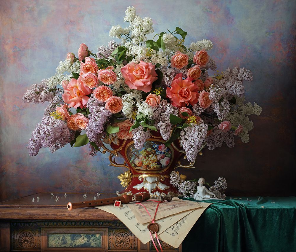 Still Life With Flowers art print by Andrey Morozov for $57.95 CAD