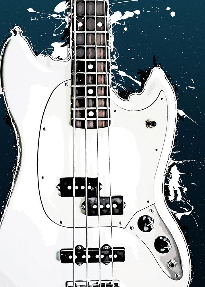 White Guitar art print by Justyna Jaszke for $57.95 CAD