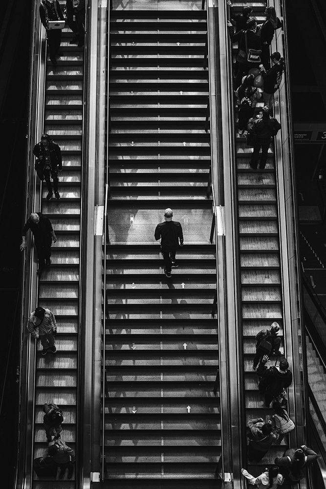 Escalator Vs Stairs art print by Nicolai Froundjian for $57.95 CAD