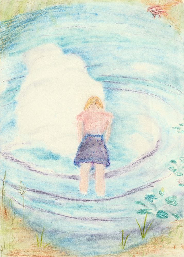 Macdchen Im Teich art print by Eva Galonska for $57.95 CAD
