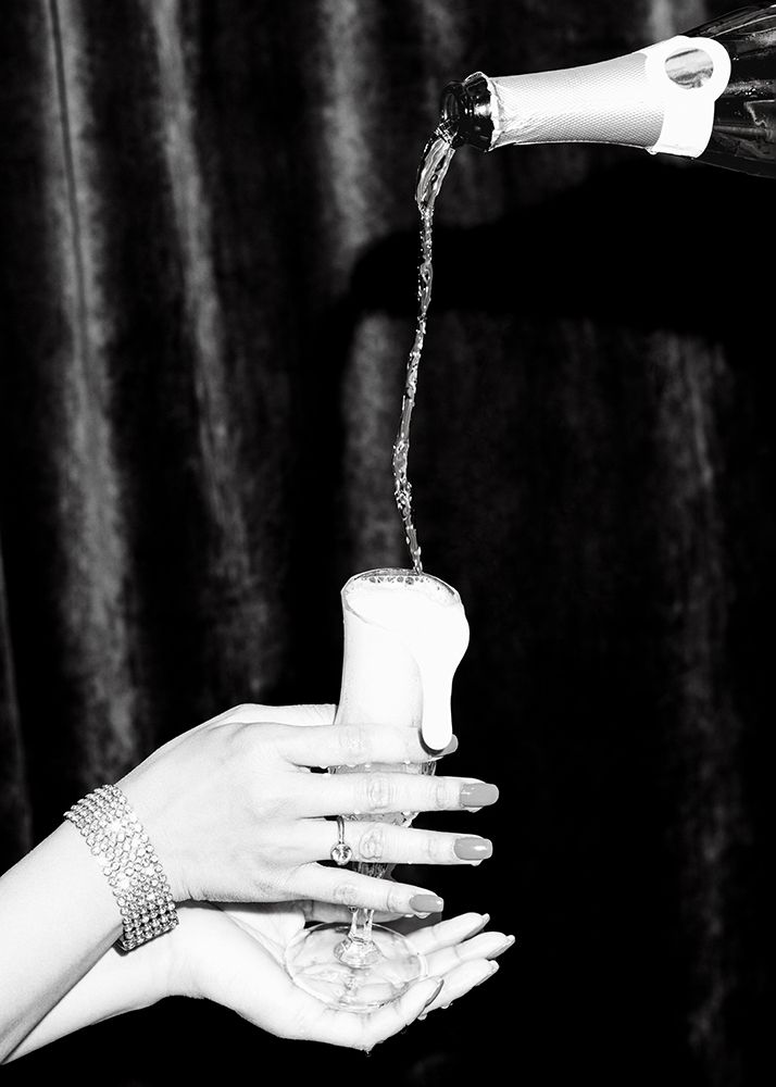 Champagne Hands Bw art print by Pictufy Studio III for $57.95 CAD