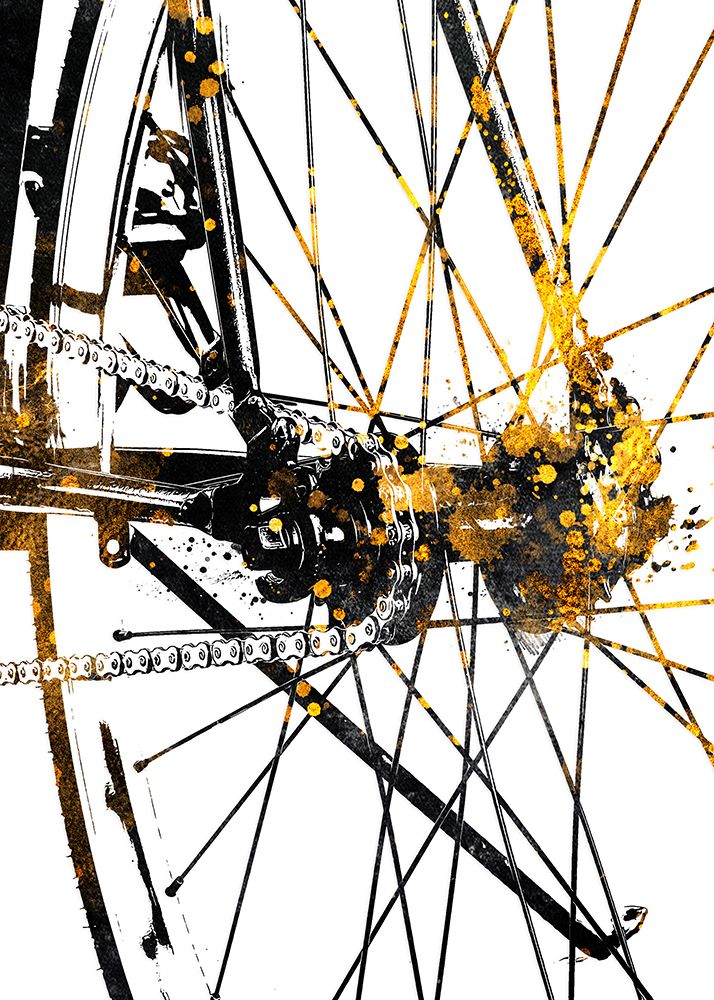 Cycling 5 Gold And Black art print by Justyna Jaszke for $57.95 CAD