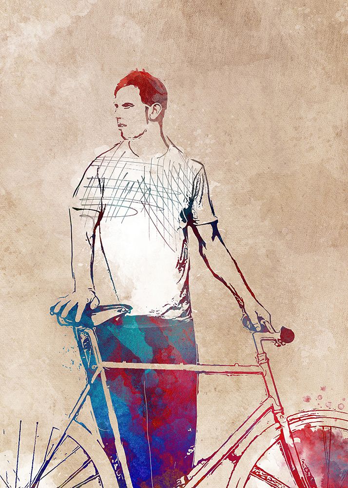 Cycling Sport Art 48 art print by Justyna Jaszke for $57.95 CAD
