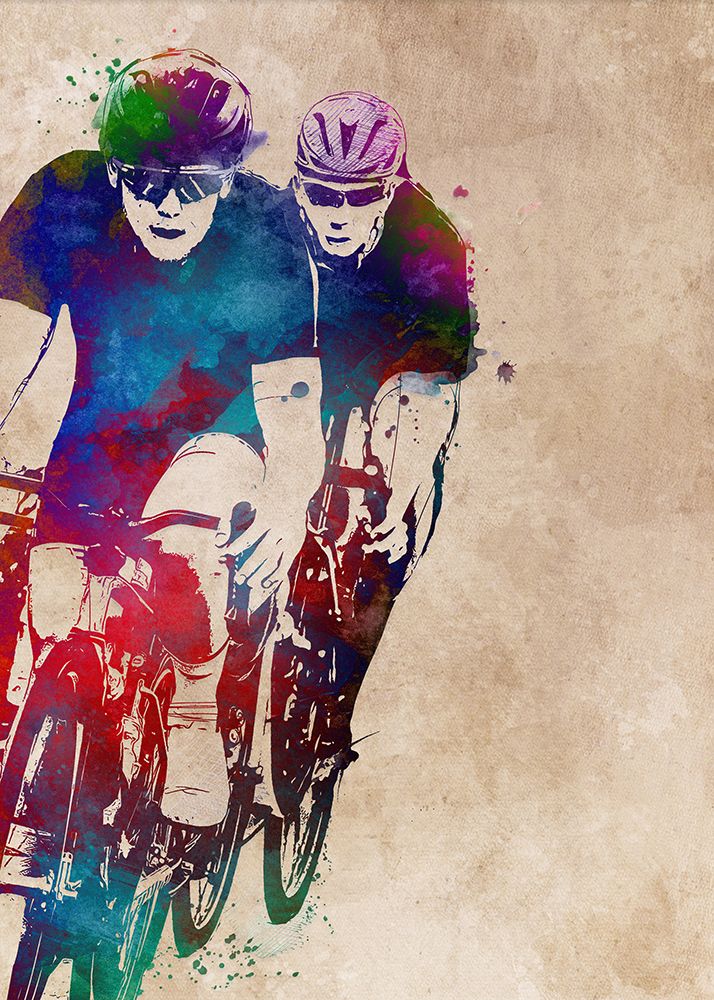 Bikers  Sport Art 53 art print by Justyna Jaszke for $57.95 CAD