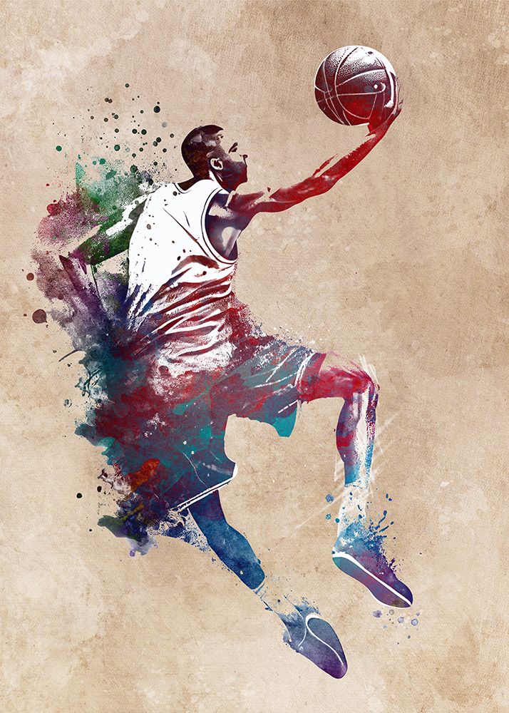 Basketball Sport Art 14 art print by Justyna Jaszke for $57.95 CAD