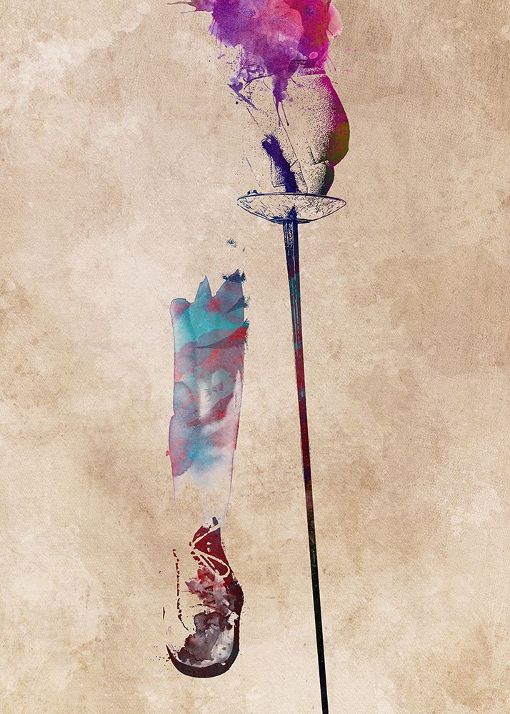 Fencing Sport Art 2 art print by Justyna Jaszke for $57.95 CAD