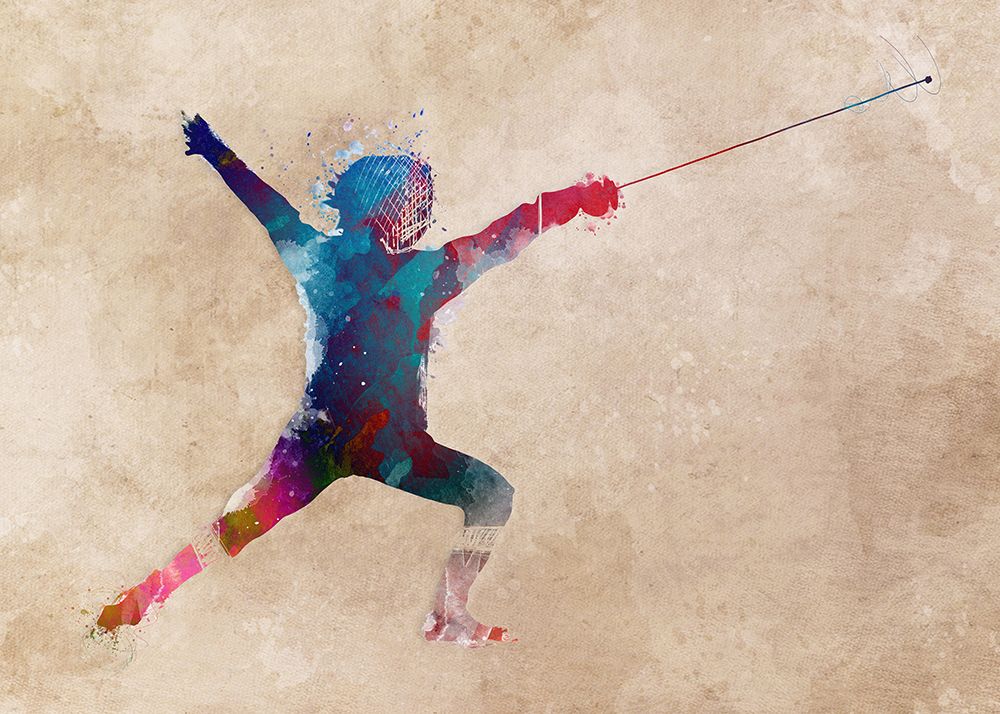 Fencing Sport Art 3 art print by Justyna Jaszke for $57.95 CAD