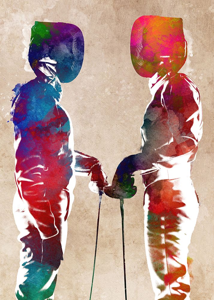 Fencing Sport Art 4 art print by Justyna Jaszke for $57.95 CAD
