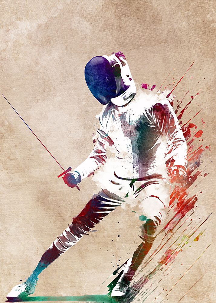 Fencing Sport Art 5 art print by Justyna Jaszke for $57.95 CAD