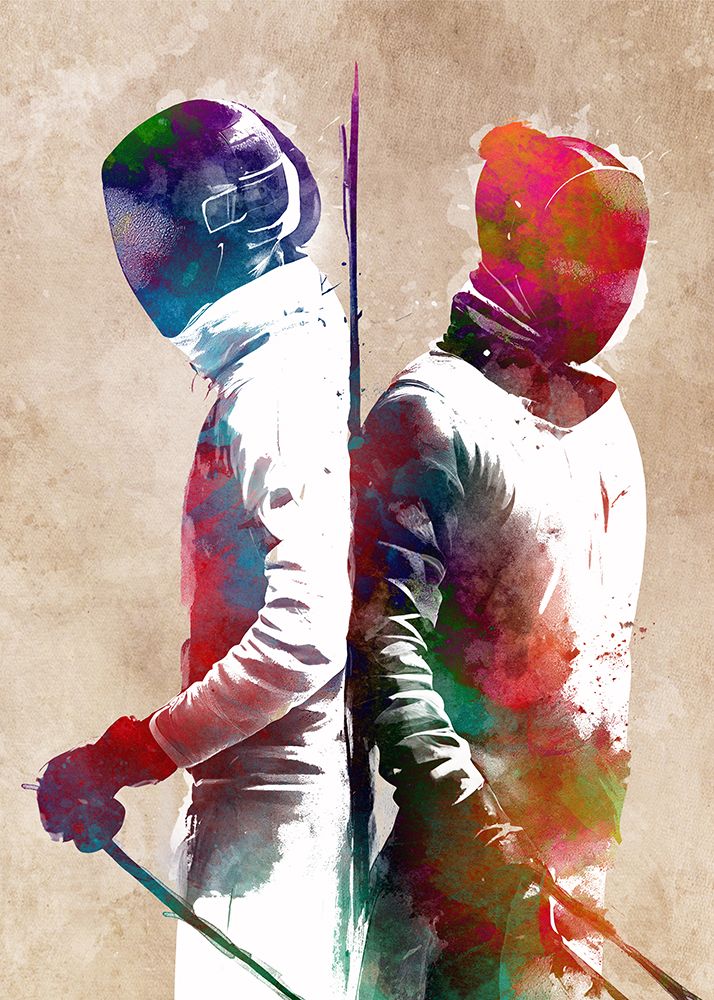 Fencing Sport Art 6 art print by Justyna Jaszke for $57.95 CAD