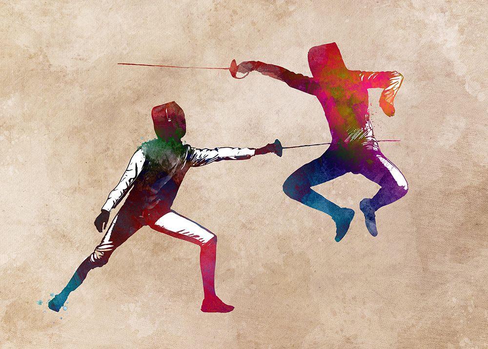 Fencers Sport Art 7 art print by Justyna Jaszke for $57.95 CAD