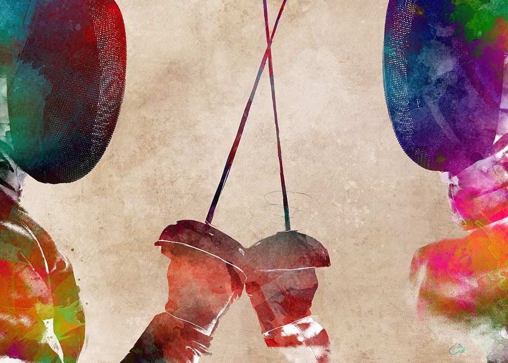 Fencers Sport Art 9 art print by Justyna Jaszke for $57.95 CAD