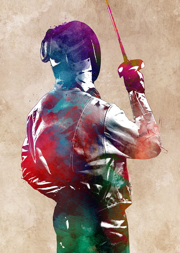 Fencer Sport Art 10 art print by Justyna Jaszke for $57.95 CAD