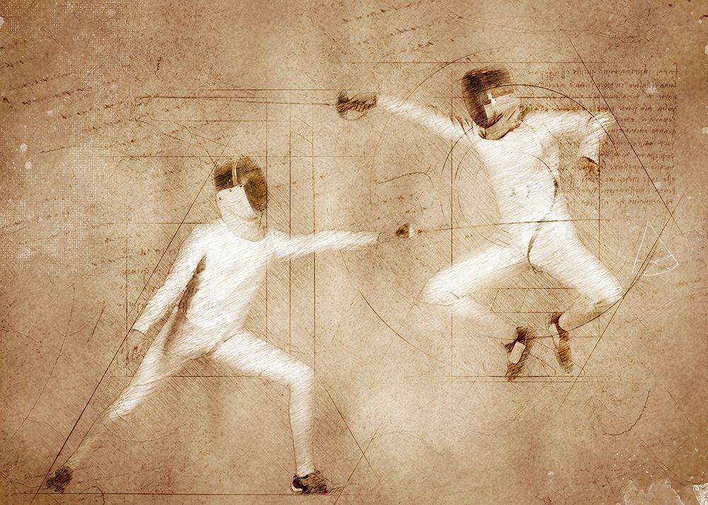 Fencing Sport Art 12 art print by Justyna Jaszke for $57.95 CAD