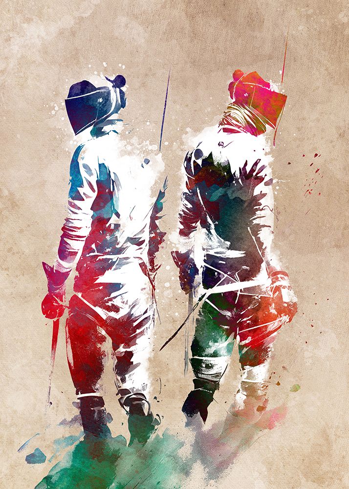 Fencing Sport Art 13 art print by Justyna Jaszke for $57.95 CAD
