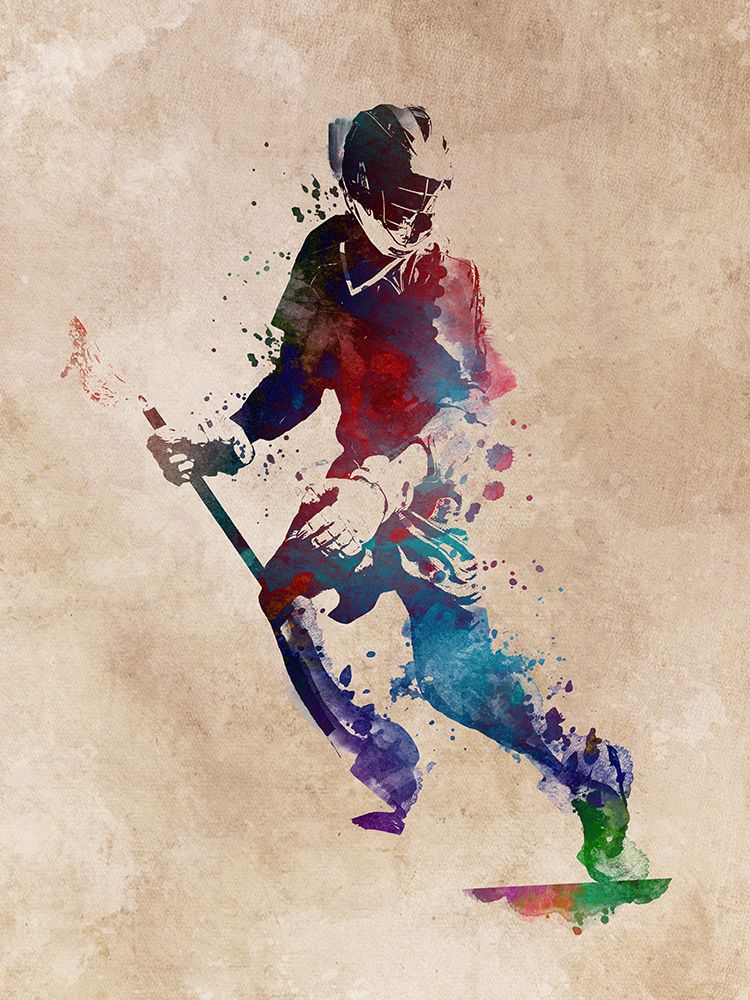Lacrosse Sport Art 5 art print by Justyna Jaszke for $57.95 CAD