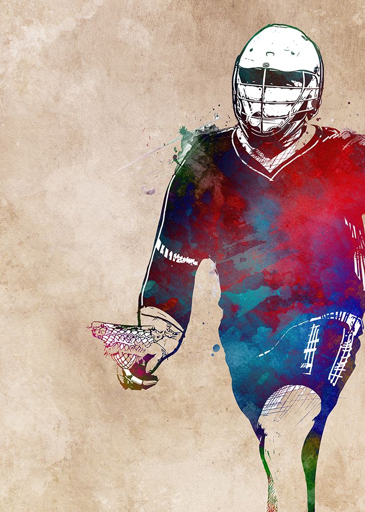 Lacrosse Sport Art 7 art print by Justyna Jaszke for $57.95 CAD