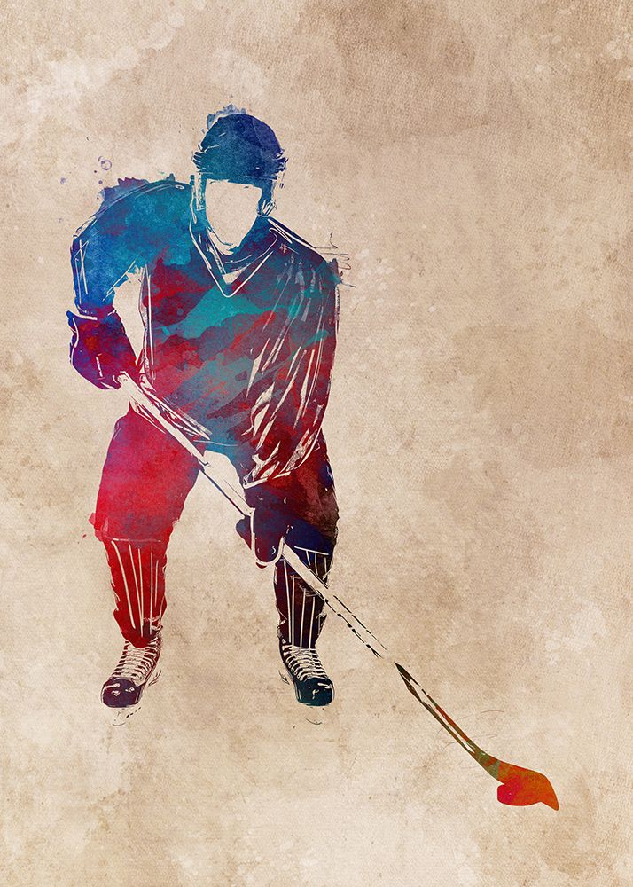 Hockey Sport Art 4 art print by Justyna Jaszke for $57.95 CAD
