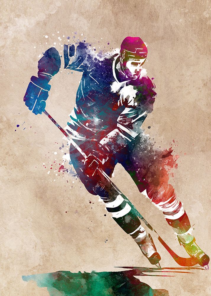 Hockey Sport Art 5 art print by Justyna Jaszke for $57.95 CAD