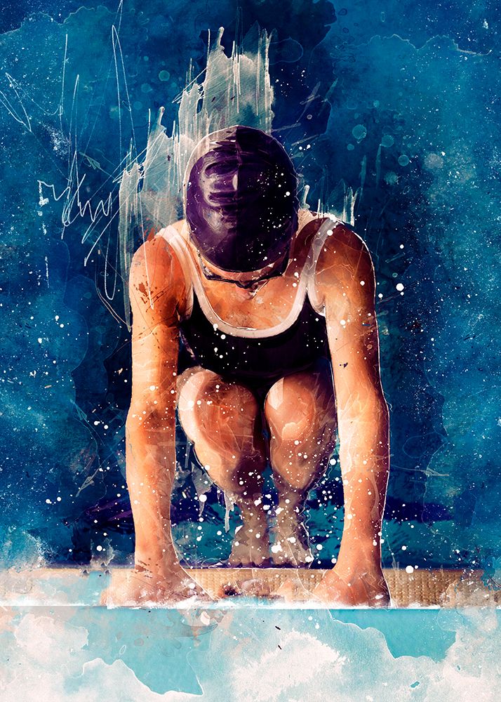 Swimmer Sport Art 1 art print by Justyna Jaszke for $57.95 CAD