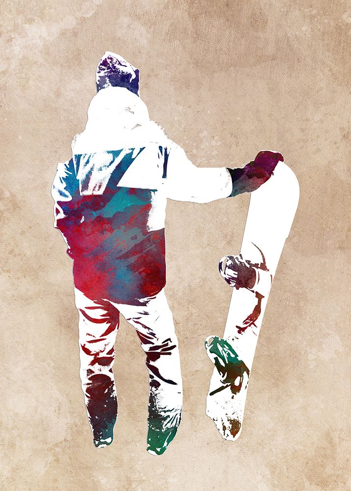Snowboard Sport Art 1 art print by Justyna Jaszke for $57.95 CAD