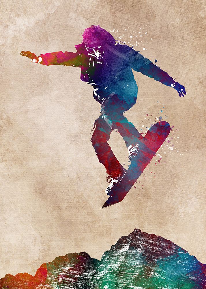 Snowboard Sport Art 2 art print by Justyna Jaszke for $57.95 CAD