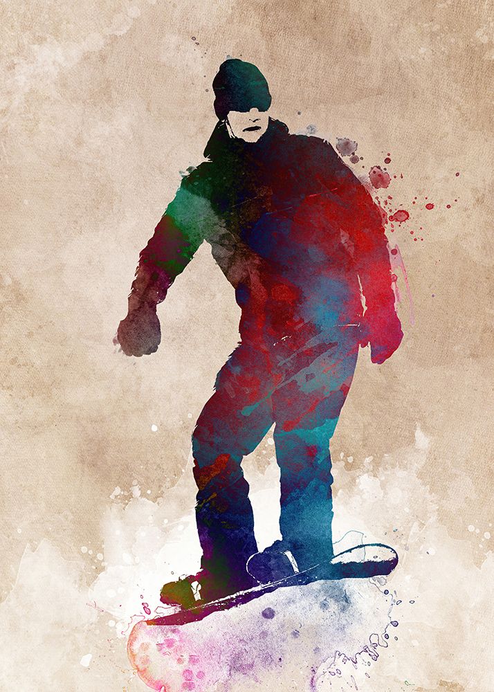 Snowboard Sport Art 3 art print by Justyna Jaszke for $57.95 CAD
