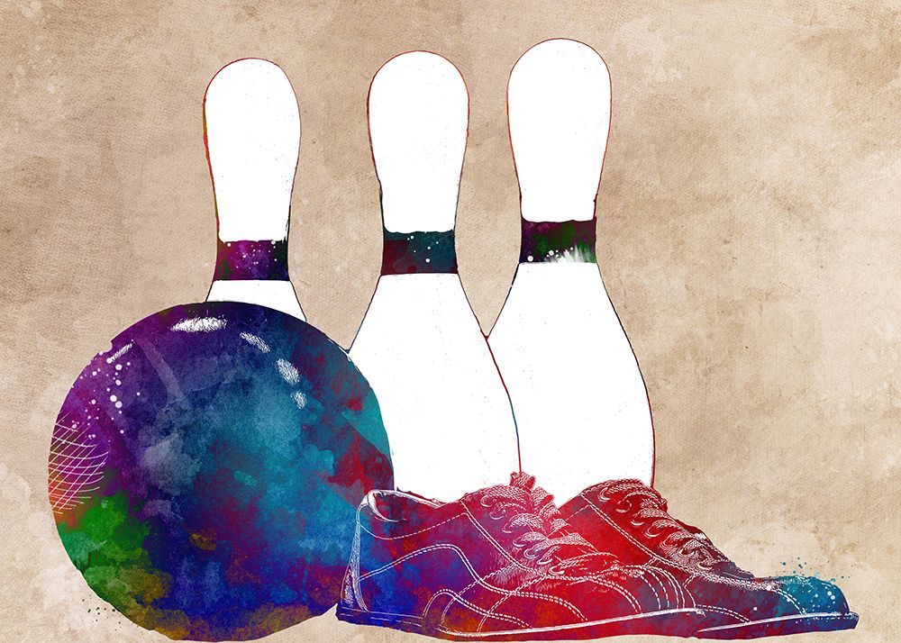 Bowling Sport Art 1 art print by Justyna Jaszke for $57.95 CAD