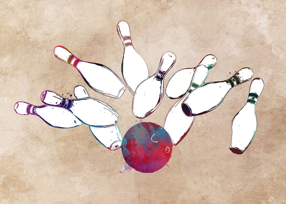 Bowling Sport Art 3 art print by Justyna Jaszke for $57.95 CAD