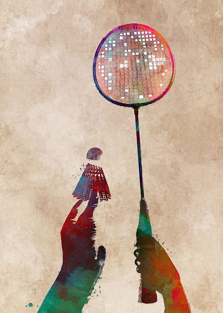 Badminton Sport Art 1 art print by Justyna Jaszke for $57.95 CAD