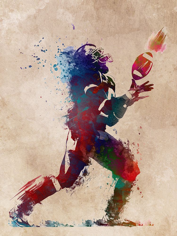 American Football Player Sport Art 2 art print by Justyna Jaszke for $57.95 CAD