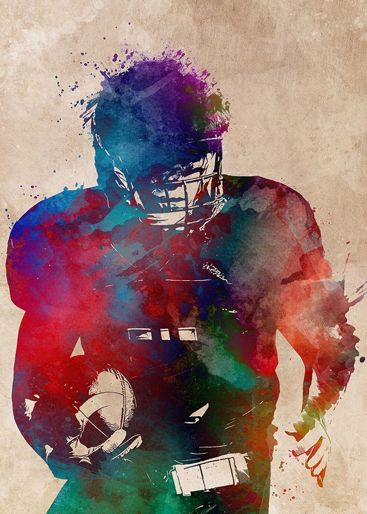 American Football Player Sport Art 3 art print by Justyna Jaszke for $57.95 CAD