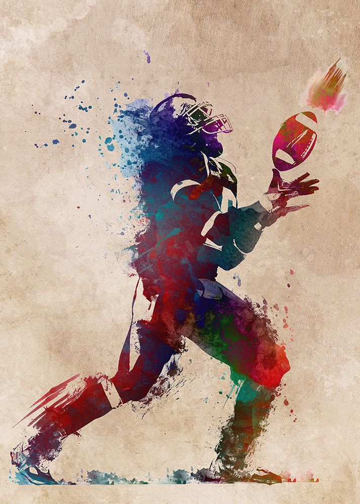 American Football Player Sport Art 5 art print by Justyna Jaszke for $57.95 CAD