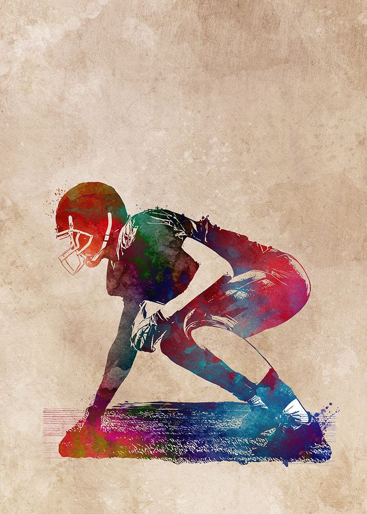 American Football Player Sport Art 7 art print by Justyna Jaszke for $57.95 CAD