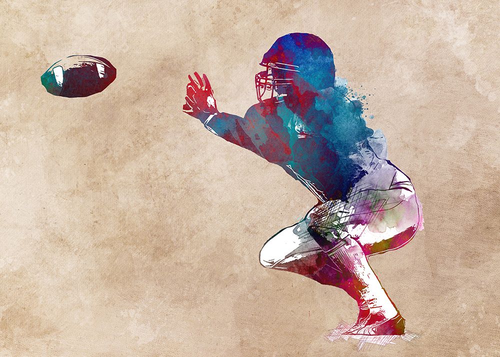 American Football Player Sport Art 10 art print by Justyna Jaszke for $57.95 CAD