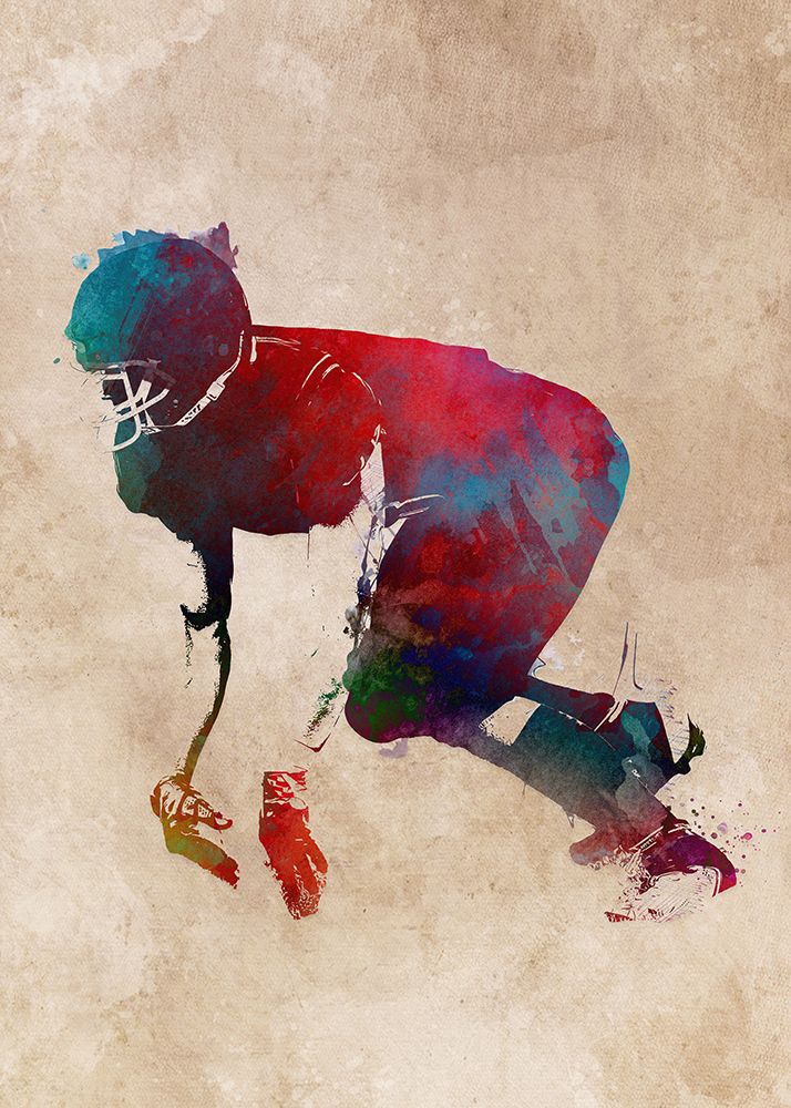 American Football Player Sport Art 12 art print by Justyna Jaszke for $57.95 CAD