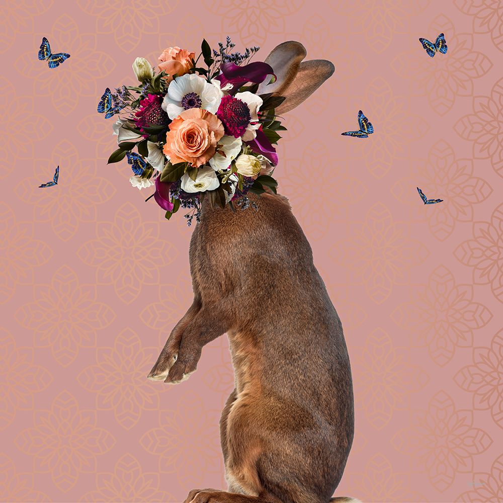 Spring Flower Bonnet On Rabbit art print by Sue Skellern for $57.95 CAD