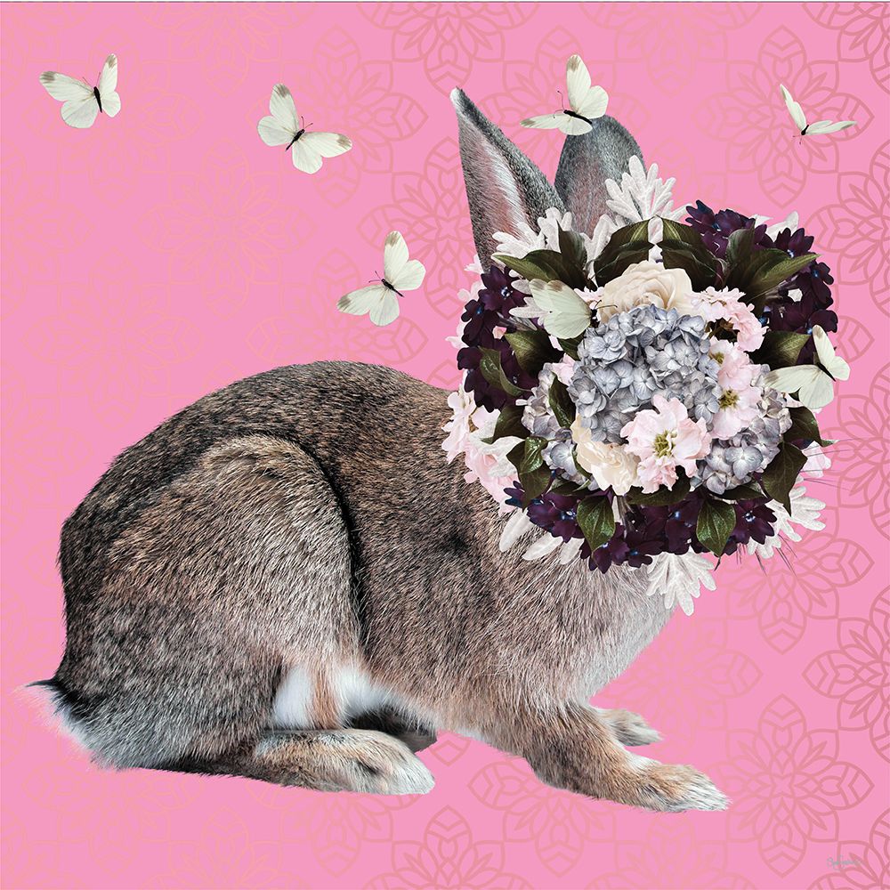 Spring Flower Bonnet On Bunny art print by Sue Skellern for $57.95 CAD