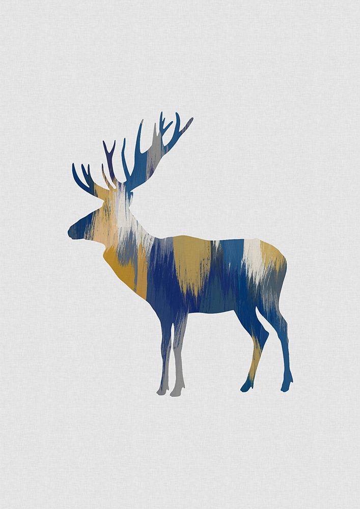Blue A Yellow Moose art print by Orara Studio for $57.95 CAD