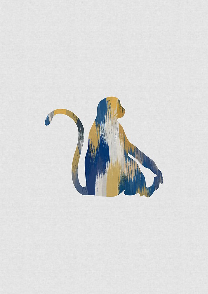 Monkey Blue A Yellow art print by Orara Studio for $57.95 CAD