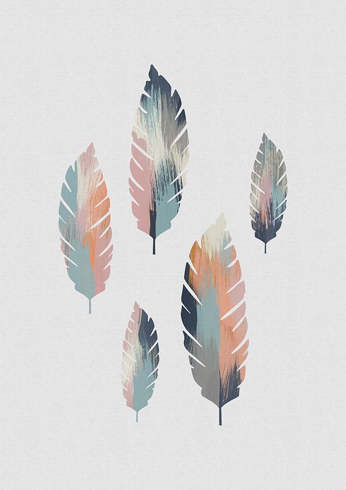 Pastel Leaves art print by Orara Studio for $57.95 CAD